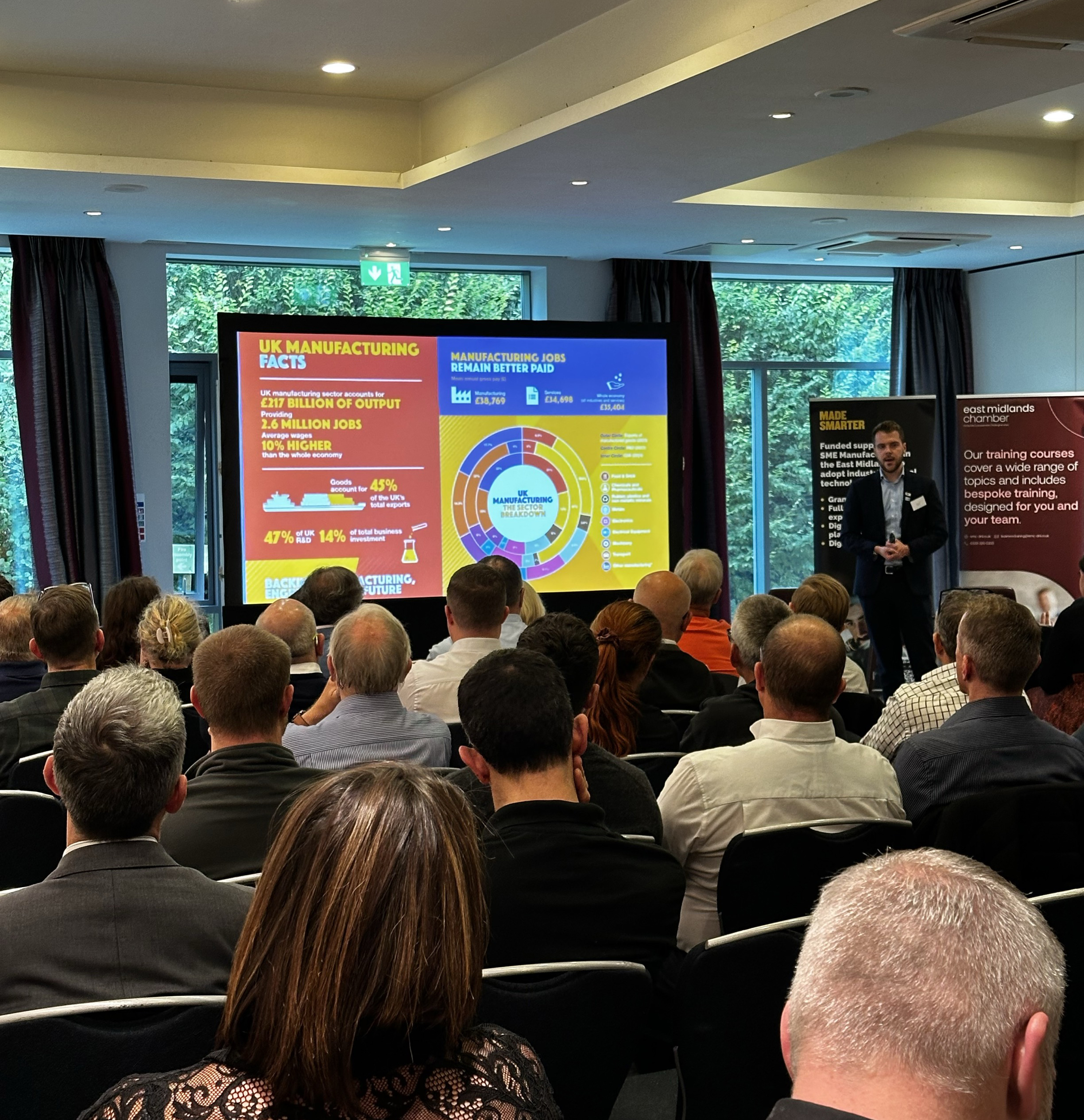 People learning at an East Midlands Chamber conference